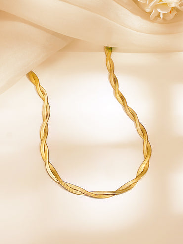 Demi Fine 18K Gold Plated Twisted Snake Chain Necklace | Anti Tarnish