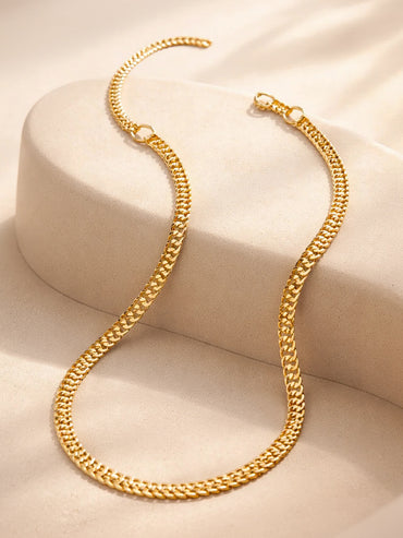Demi Fine 18K Gold Plated Patterned Chain Necklace | Anti Tarnish