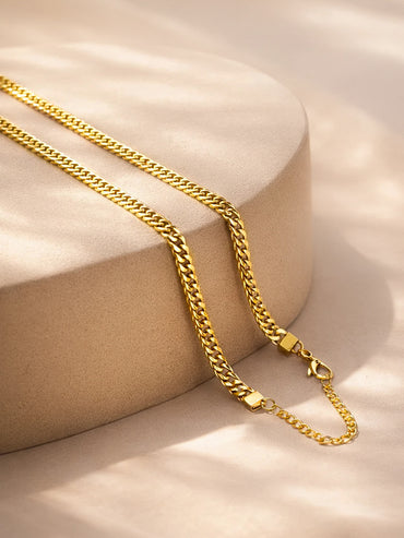 Demi Fine 18K Gold Plated Patterned Chain Necklace | Anti Tarnish