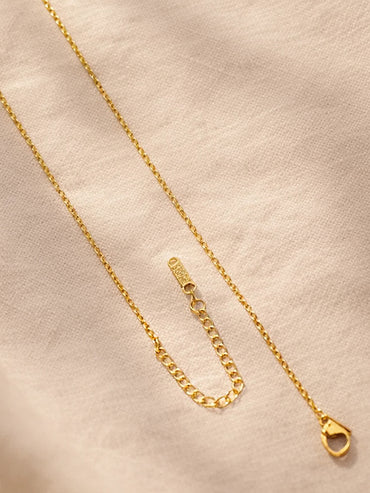 Demi Fine 18K Gold Plated Chain Round Crystal Pendant Necklace | Anti Tarnish