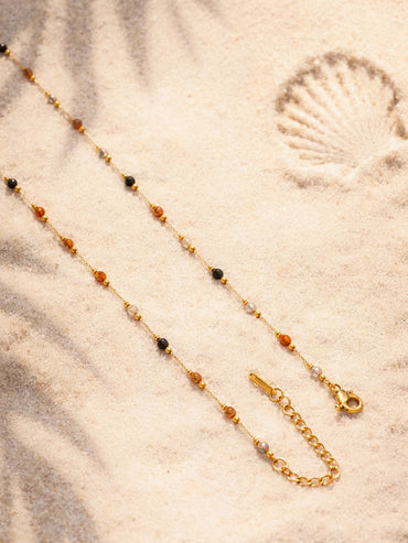 Demi Fine 18K Gold Plated Multicolor Beaded Chain Necklace | Anti Tarnish