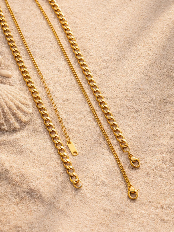 Demi Fine Gold Plated Coin Pendent Layered Chain Necklace