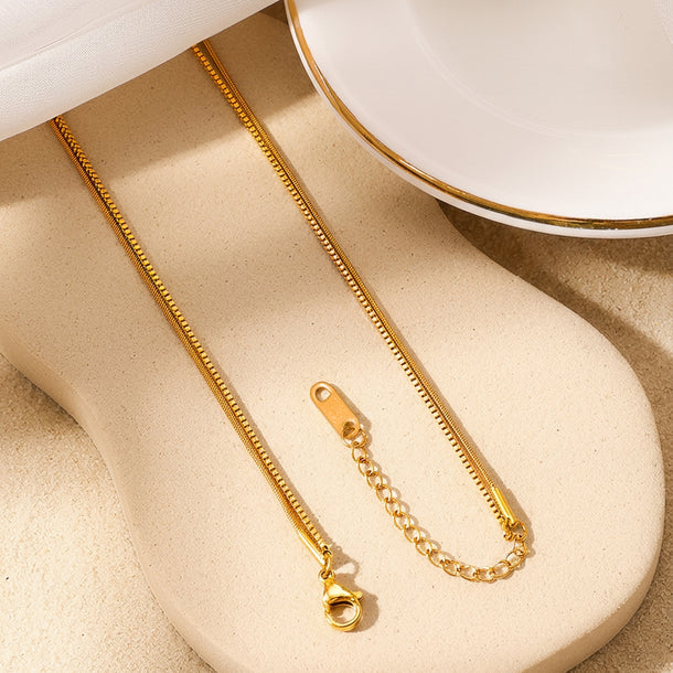 Demifine 18K Gold Plated Stainless Steel Heart & Pearl Layered Necklace
