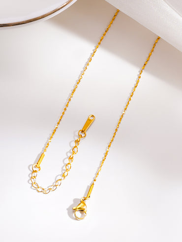 Demifine 18K Gold Plated Stainless Steel Pearl Pendant Necklace