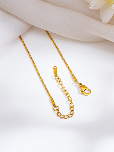 Demi Fine Teardrop Ruby Charm Pendant Chain