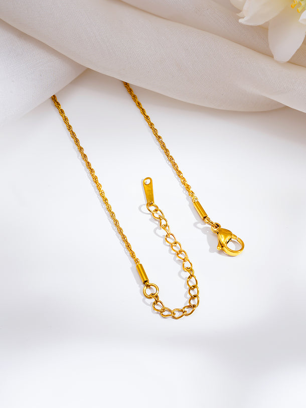 Demi Fine Teardrop Ruby Charm Pendant Chain