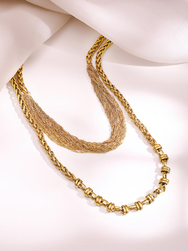 Gold Plated Dual layered Necklace