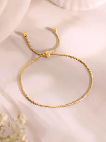 Demi Fine 18k Gold Plated Stainless Steel Knot Style Necklace With Bracelet Set