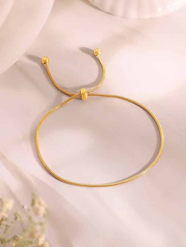 Demi Fine 18k Gold Plated Stainless Steel Knot Style Necklace With Bracelet Set