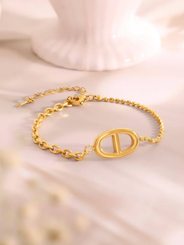 Demi Fine 18k Gold Plated Stainless Steel Loop Design Combo Set