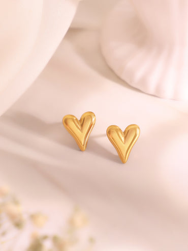 Demi Fine 18k Gold Plated Stainless Steel Heart Motif Combo Set
