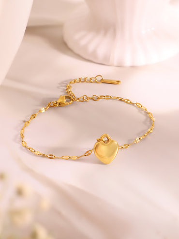 Demi Fine 18k Gold Plated Stainless Steel Heart Motif Combo Set
