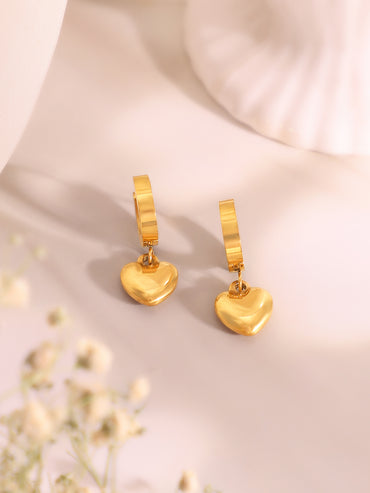 Demi Fine 18k Gold Plated Stainless Steel Heart Motif Combo Set
