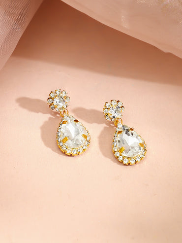Gold Toned American Diamond Zirconia Necklace Set