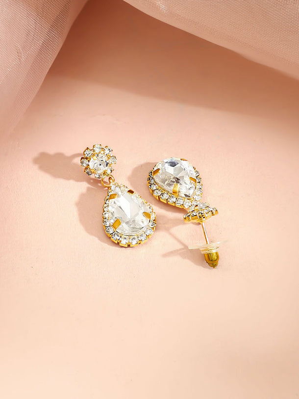 Gold Toned American Diamond Zirconia Necklace Set