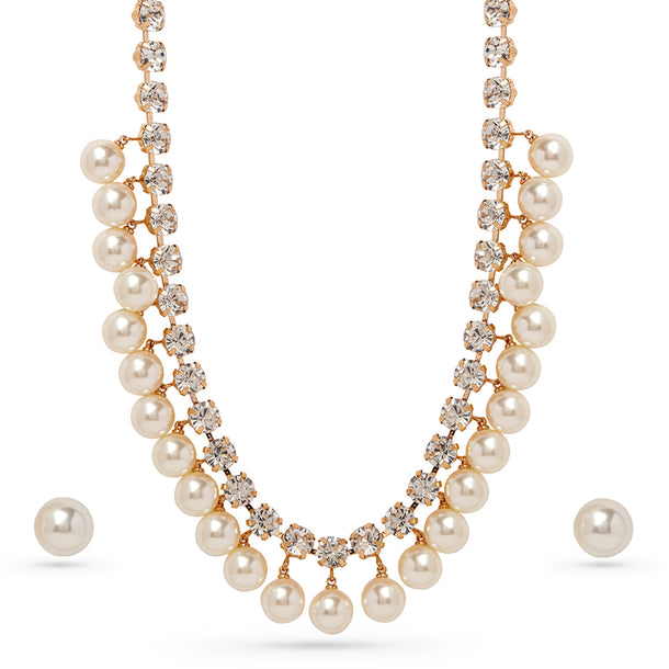 Regal Pearl Necklace Set