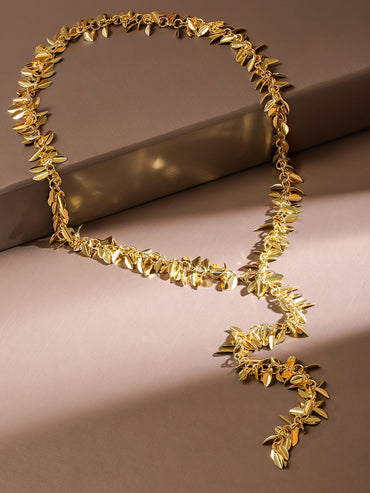 Leaf Design Golden Necklace