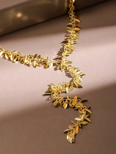 Leaf Design Golden Necklace