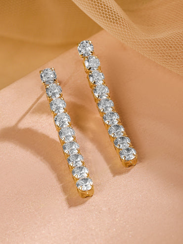 American Diamond Zirconia Tennis Necklace Set