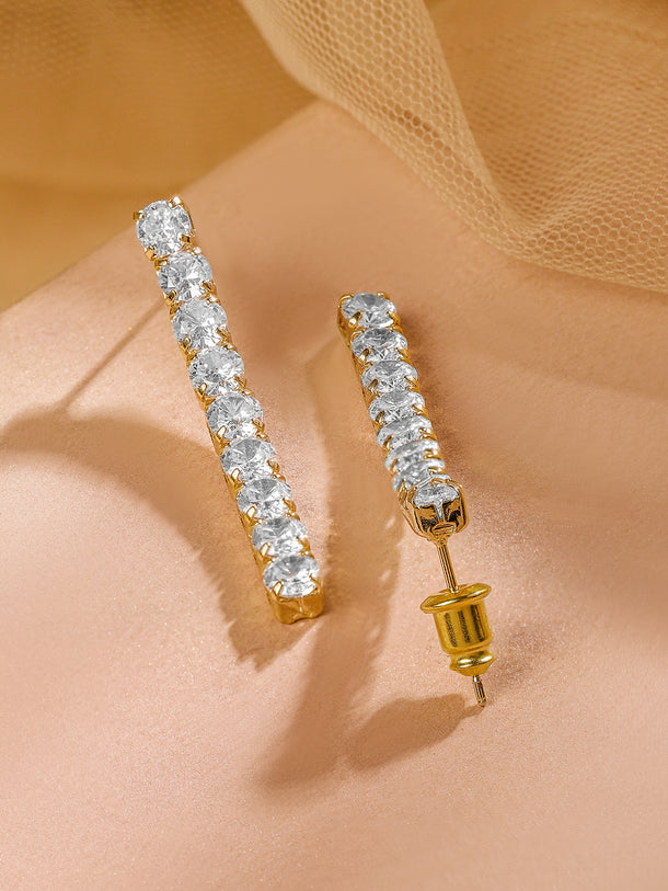 American Diamond Zirconia Tennis Necklace Set