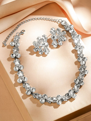 Glitz & Glam Crystal Studded Necklace Set