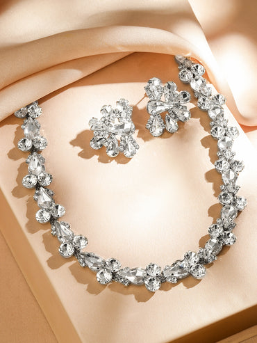 Glitz & Glam Crystal Studded Necklace Set