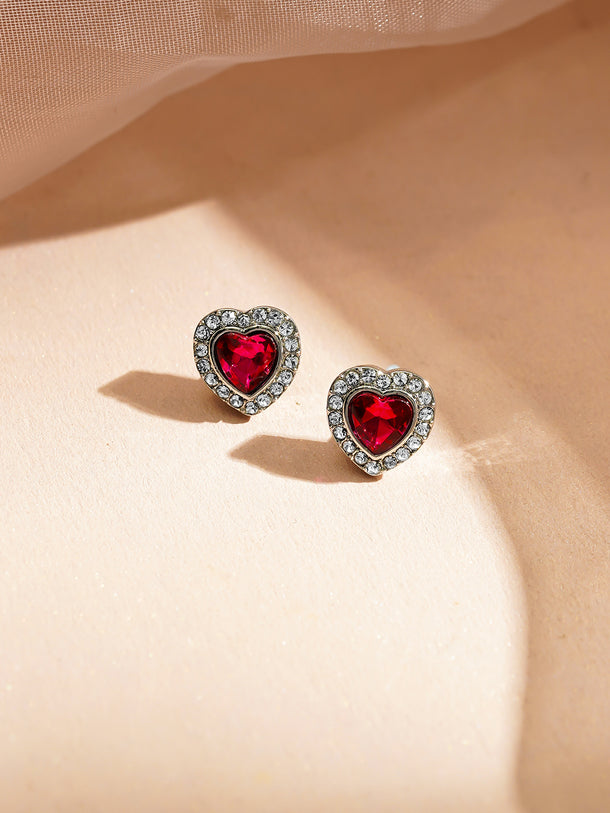 Rubans Rhodium-Plated Brass Multicolour Crystal Gemstone Necklace & Bracelet Set