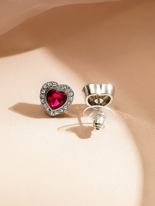 Rubans Rhodium-Plated Brass Multicolour Crystal Gemstone Necklace & Bracelet Set