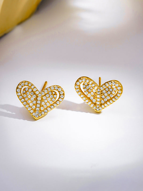 Heart of Gold Sparkle Pendant Set