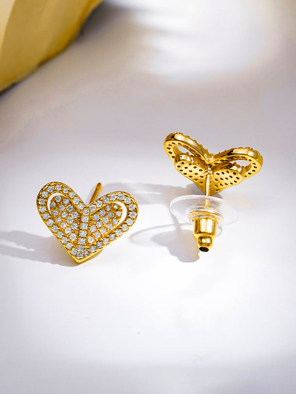 Heart of Gold Sparkle Pendant Set