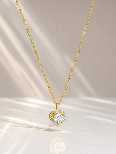 American Diamond Zirconia Love Pendant