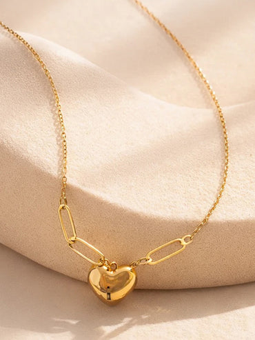 Demi Fine 18K Gold Plated Heart Pendant Chunky Chain Necklace | Anti Tarnish