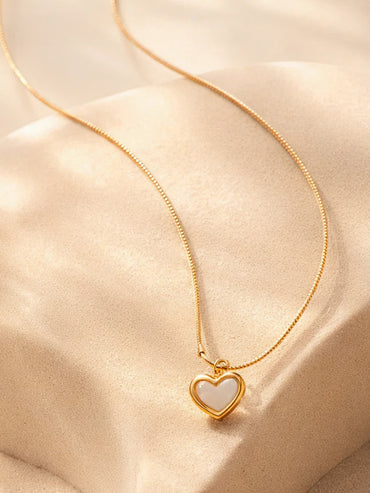 Demi Fine 18K Gold Plated Heart Charm Pendant Chain Necklace | Anti Tarnish