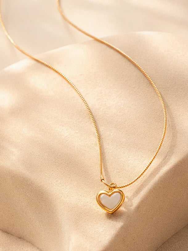Demi Fine 18K Gold Plated Heart Charm Pendant Chain Necklace | Anti Tarnish