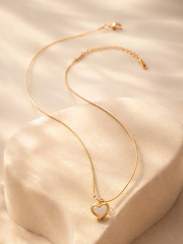 Demi Fine 18K Gold Plated Heart Charm Pendant Chain Necklace | Anti Tarnish