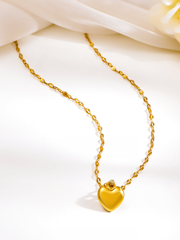 Demi Fine 18K Gold Plated Twisted Chain Heart Pendant Necklace | Anti Tarnish