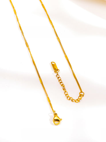 Demi Fine 18K Gold Plated Enamel Shell Pendant Chain Necklace | Anti Tarnish
