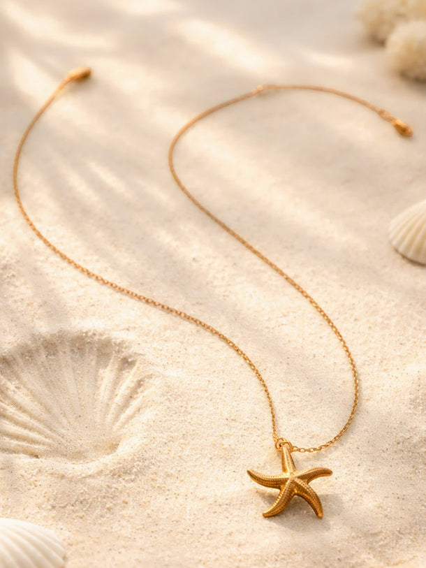 Demi Fine 18K Gold Plated Starfish Pendant Chain Necklace | Anti Tarnish