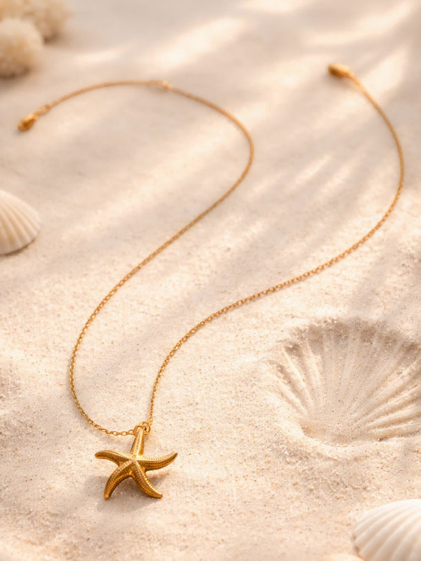 Demi Fine 18K Gold Plated Starfish Pendant Chain Necklace | Anti Tarnish