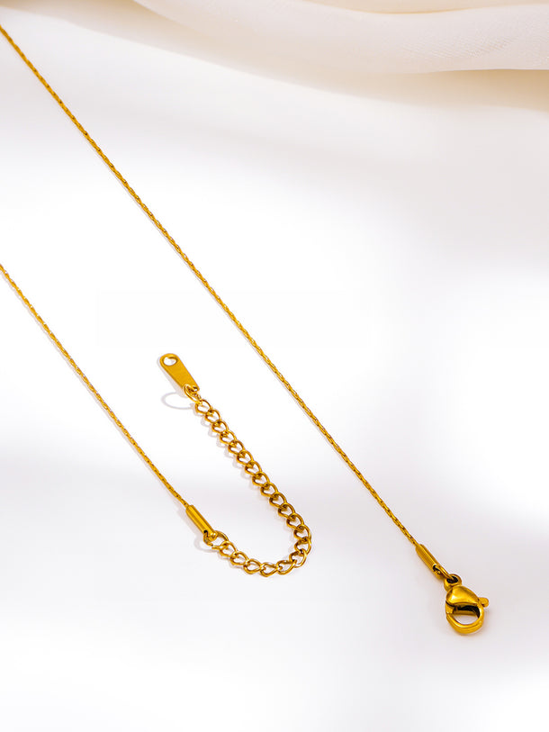 Demi Fine 18K Gold Plated Minimal Diamond Solitaire Necklace | Anti Tarnish