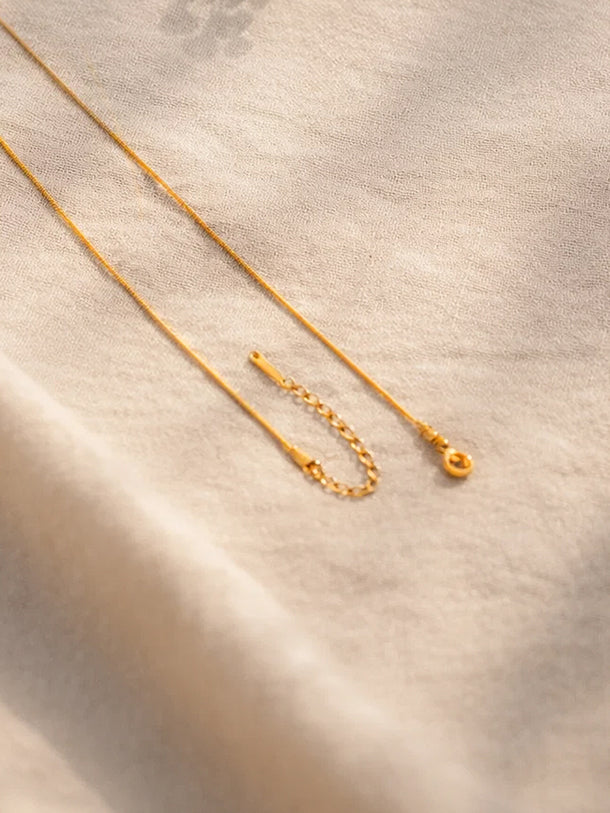 Demi Fine 18K Gold Plated Minimal Ball Pendant Chain Necklace | Anti Tarnish