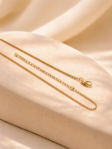 Demi Fine 18K Gold Plated Dainty Red Heart Charm Chain Necklace | Anti Tarnish