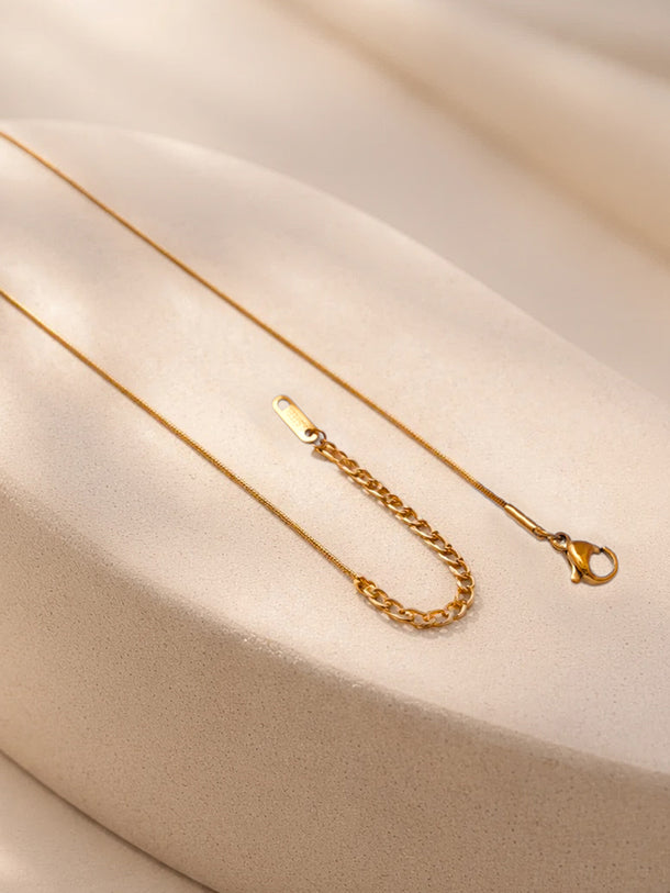 Demi Fine 18K Gold Plated Shell Pendant Snake Chain Necklace | Anti Tarnish