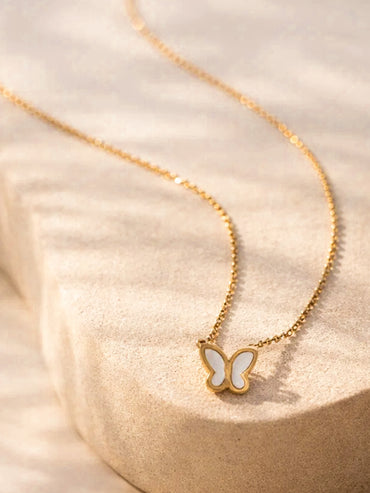 Demi Fine 18K Gold Plated Sleek Butterfly Charm Chain Necklace | Anti Tarnish