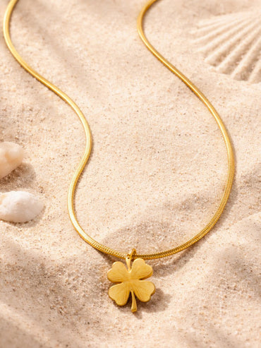 Demi Fine 18K Gold Plated Clover Pendant Snake Chain Necklace | Anti Tarnish