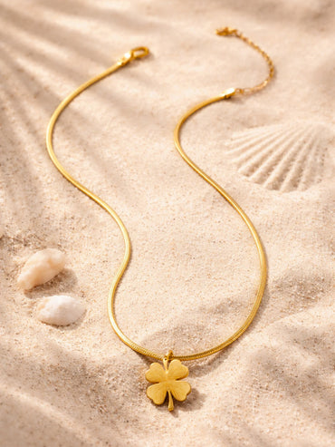 Demi Fine 18K Gold Plated Clover Pendant Snake Chain Necklace | Anti Tarnish