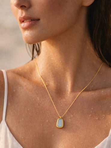 Demi Fine 18K Gold Plated Irregular Enamel Pendant Necklace | Anti Tarnish