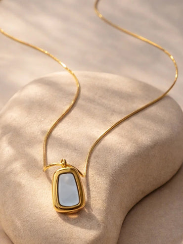 Demi Fine 18K Gold Plated Irregular Enamel Pendant Necklace | Anti Tarnish