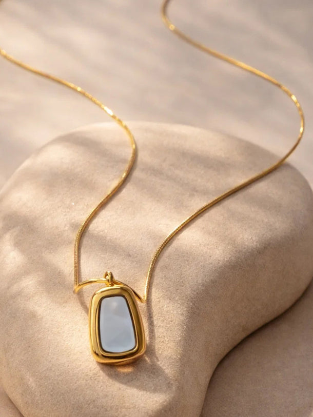 Demi Fine 18K Gold Plated Irregular Enamel Pendant Necklace | Anti Tarnish