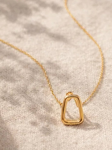 Demi Fine 18K Gold Plated Hollow Pendant Chain Necklace | Anti Tarnish